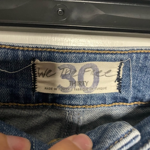 Free People Jeans Cross My Heart Slim Straight Jean Blue Size 30 We the Free - Picture 6 of 7